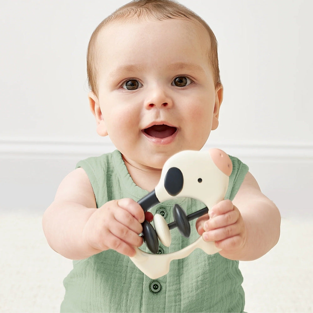 ITZY RITZY Itzy Ritzy Itzy Bitzy Jamboree koala-shaped teether with striped textured limbs img 5/10