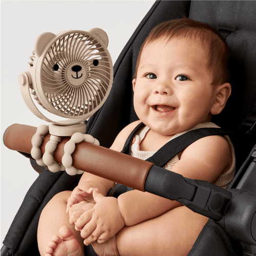 ITZY RITZY Itzy Ritzy Itzy Breeze 3-Speed Stroller Fan stroller shown from image 2 of 10 with visible canopy, handlebar and wheel setup in p