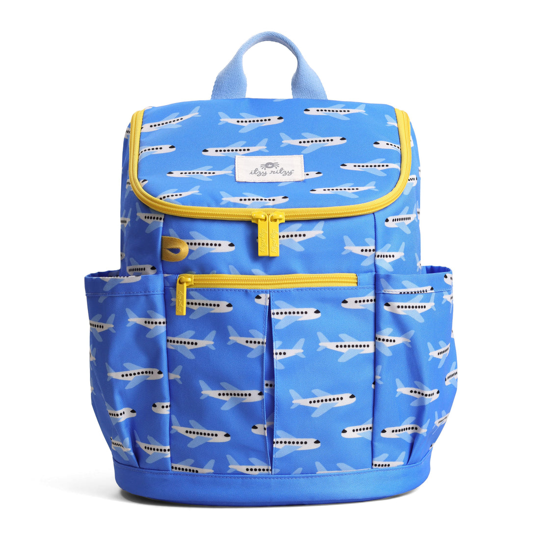 Itzy Ritzy Itzy Explorer backpack in Jetsetter - front product view