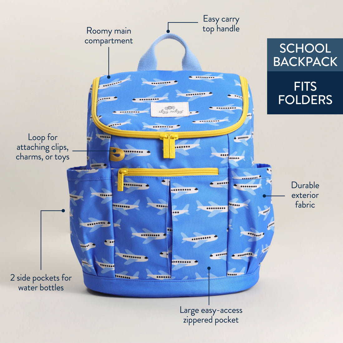 Itzy Ritzy Itzy Explorer backpack in Jetsetter - official gallery view 4