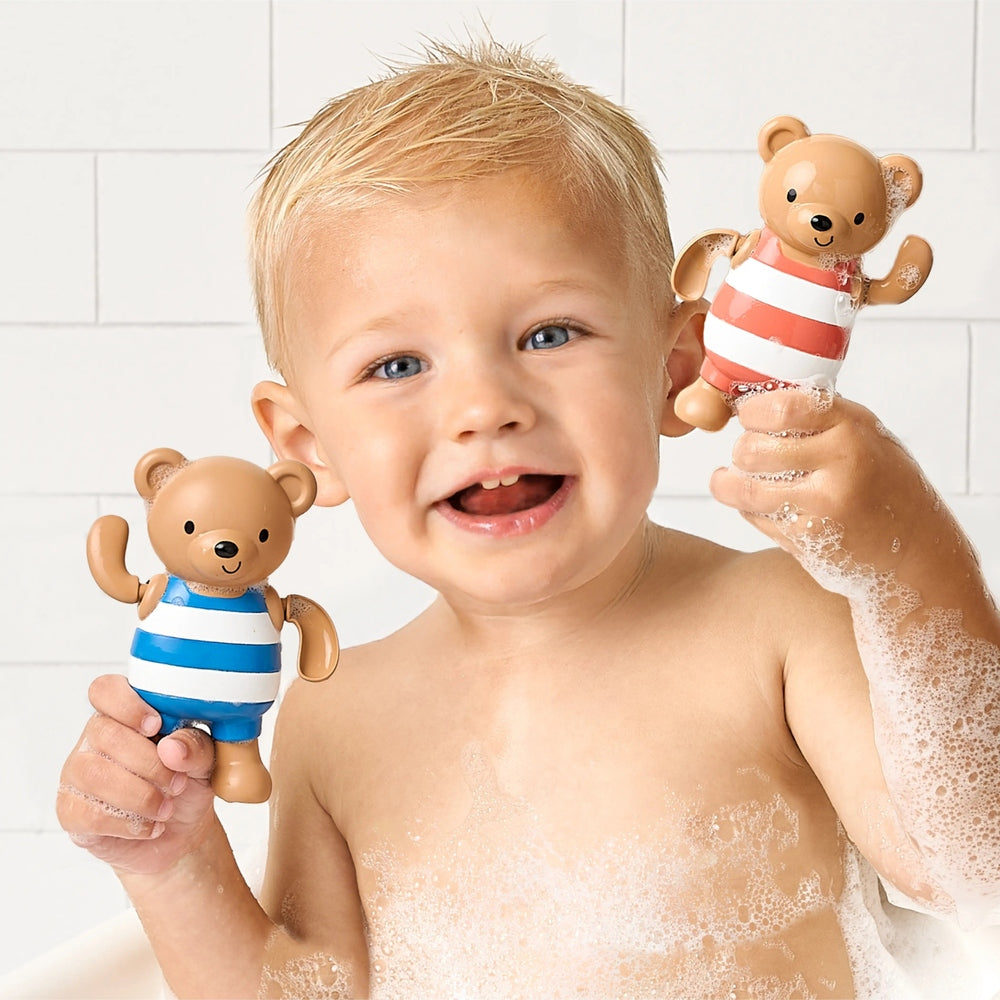ITZY RITZY Itzy Ritzy Silly Swimmers Bear characters with articulated limbs in striped swimsuits img 2/8