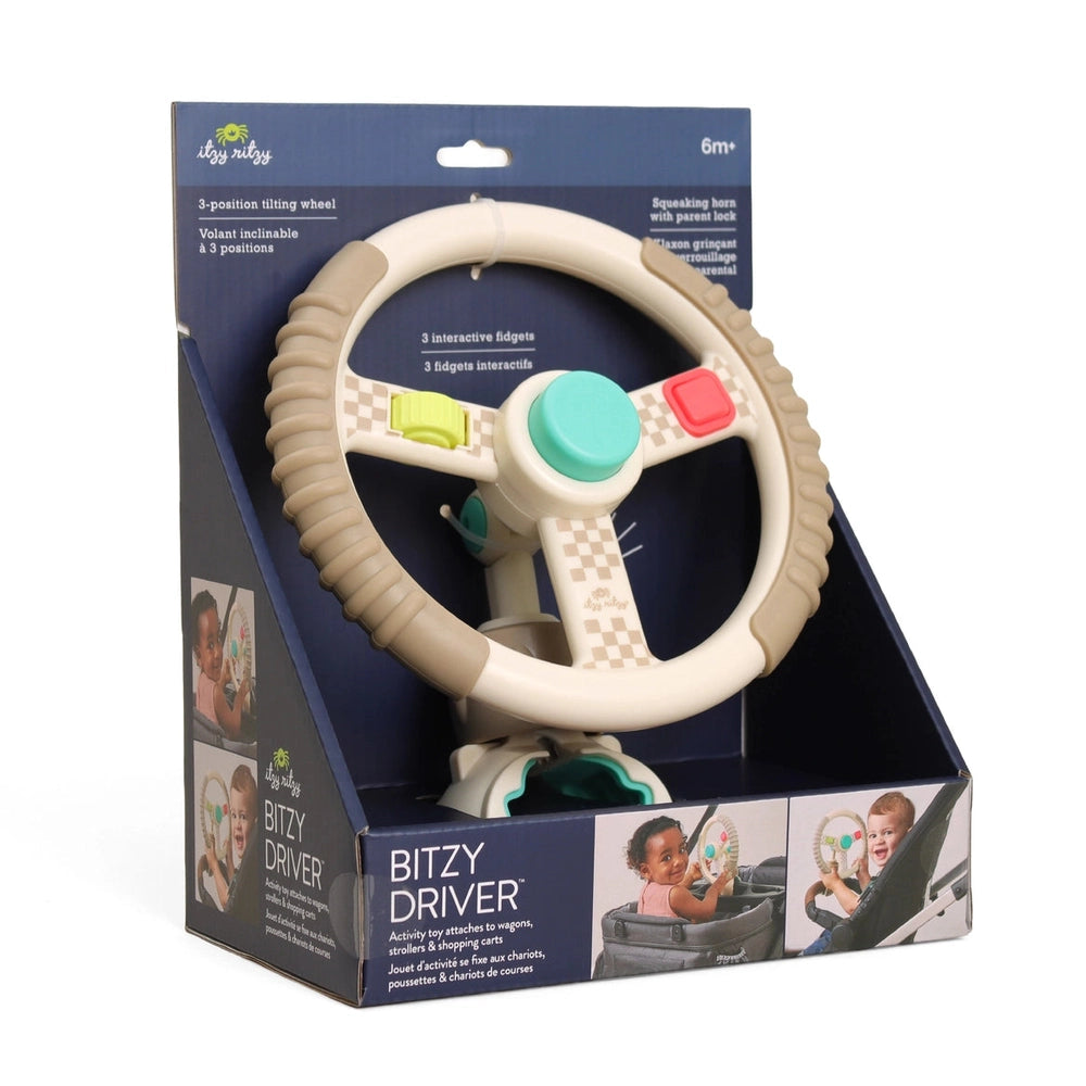 ITZY RITZY Itzy Ritzy Steering Wheel Bitzy Driver with ridged grip rim, three interactive fidgets, and horn img 7/8