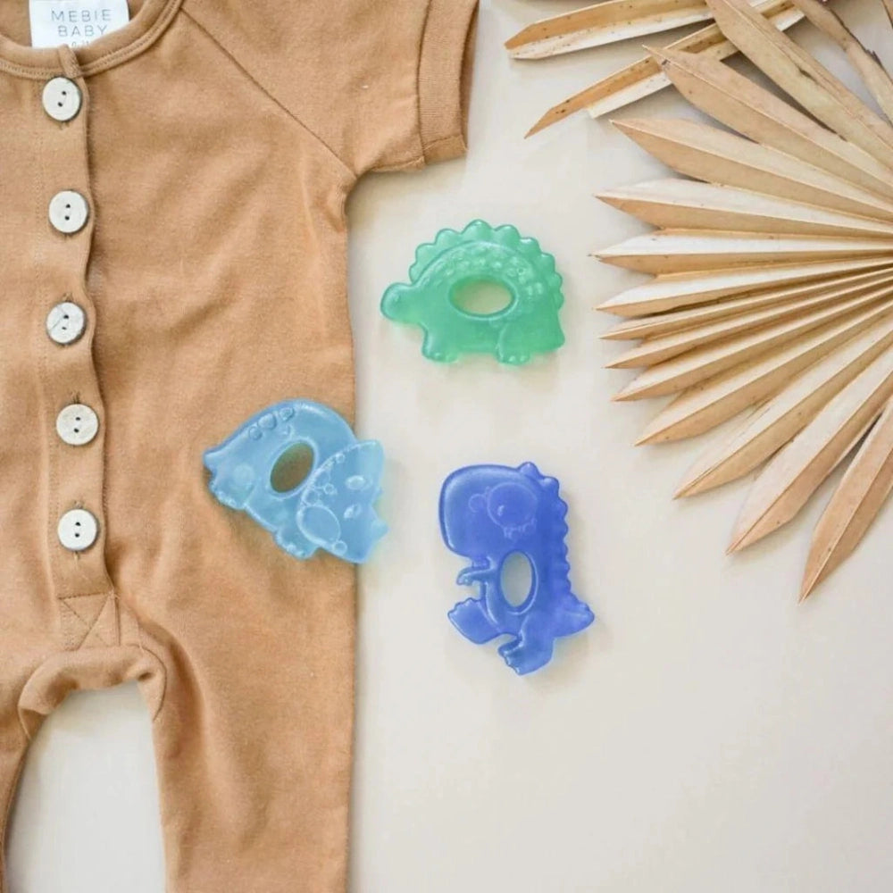 ITZY RITZY Itzy Ritzy Water-Filled Teethers 3pcs dinosaur shapes with textured surfaces and center grip holes img 5/19