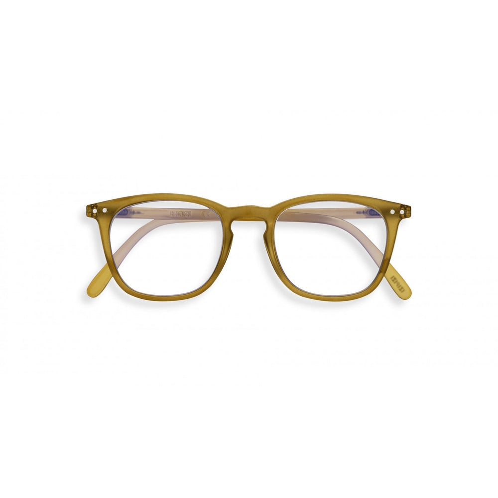IZIPIZI Screen #E Bottle Green glasses with full-rim frame and clear lenses