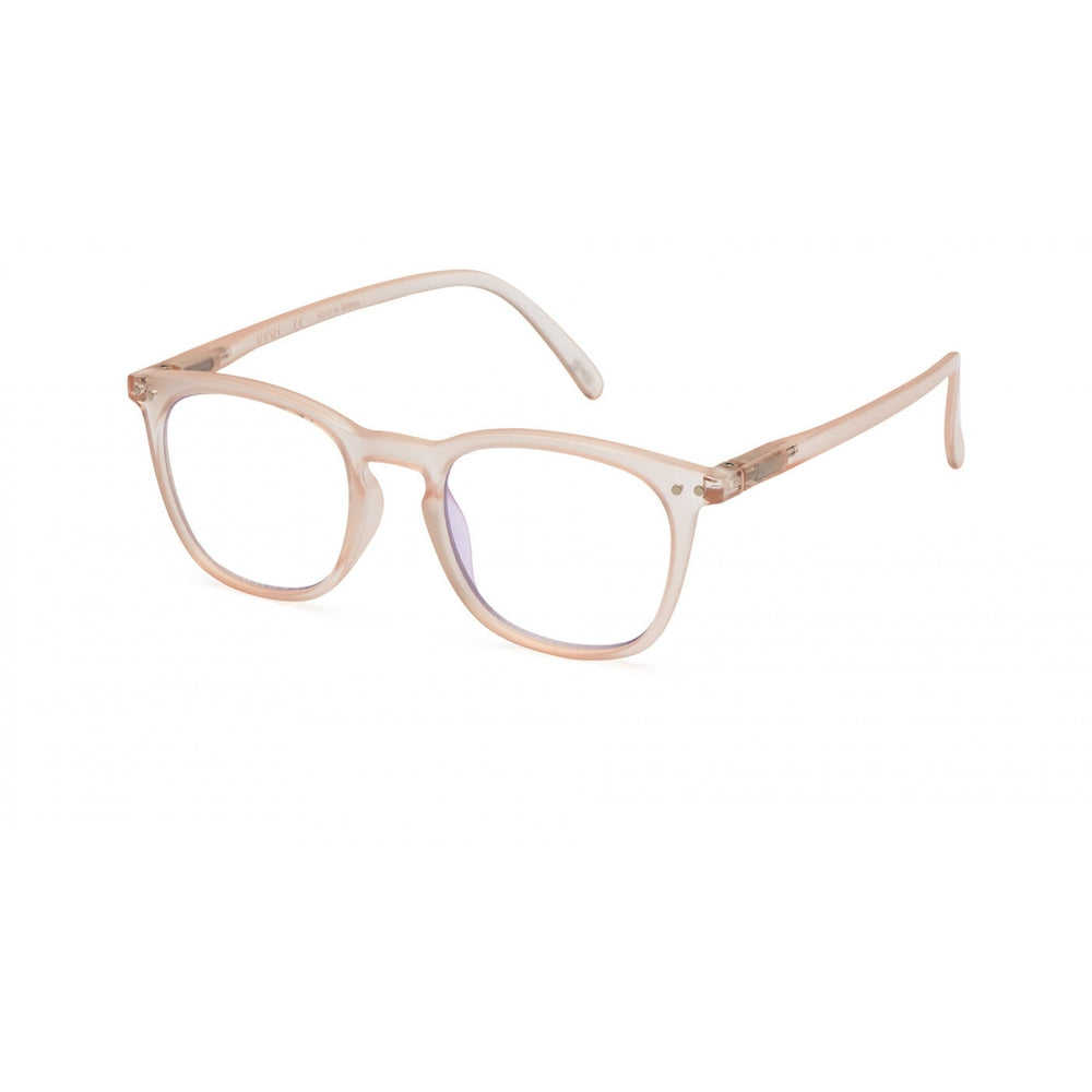 IZIPIZI Screen E Rose Quartz eyeglasses with pink translucent frame