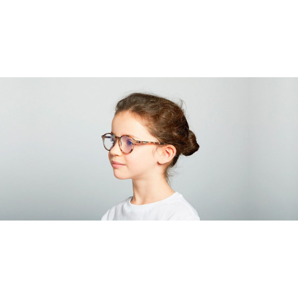IZIPIZI Screen Junior blue tortoise eyeglasses for kids with round frames