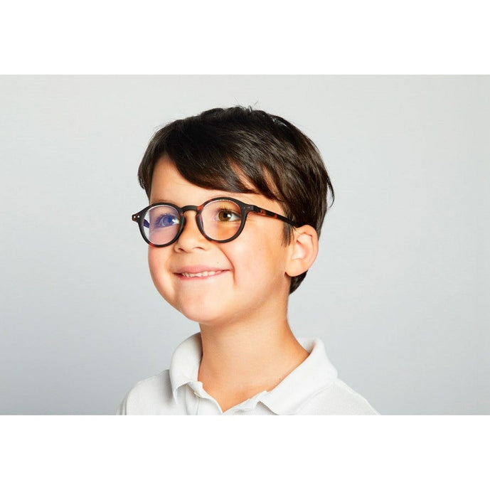 Izipizi Screen Junior #D tortoise soft kid's eyeglasses with round frames by IZIPIZI