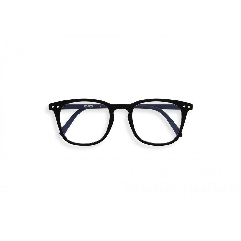 Izipizi Screen Junior Black Soft eyeglasses with black frame and blue inner temples