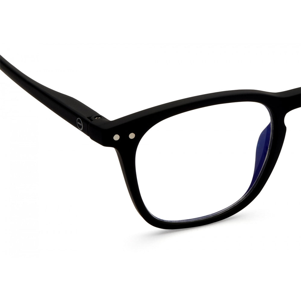 IZIPIZI Screen Junior #E Black Soft eyeglasses frame in black plastic.