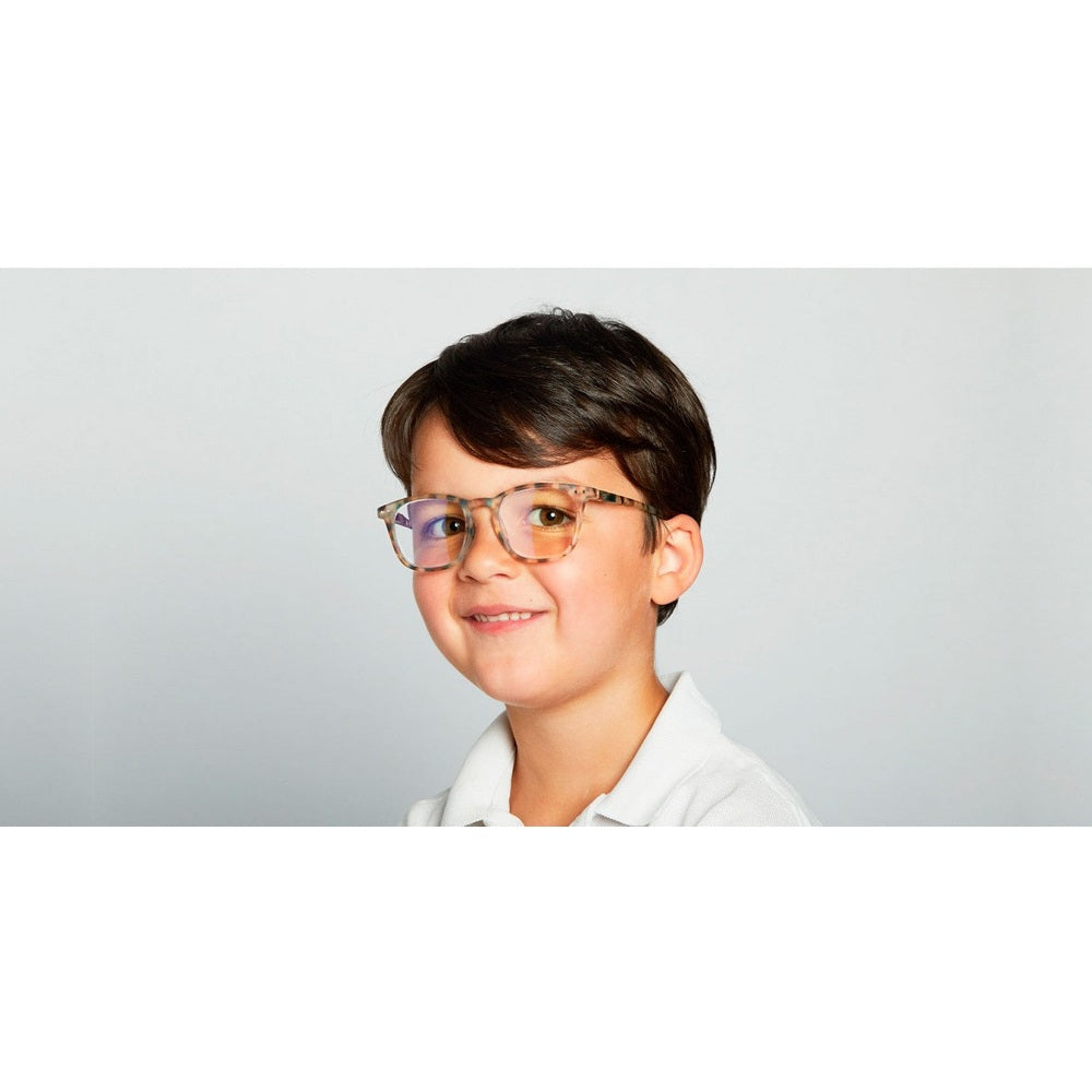 IZIPIZI Screen Junior blue tortoise eyeglasses for kids with soft frame