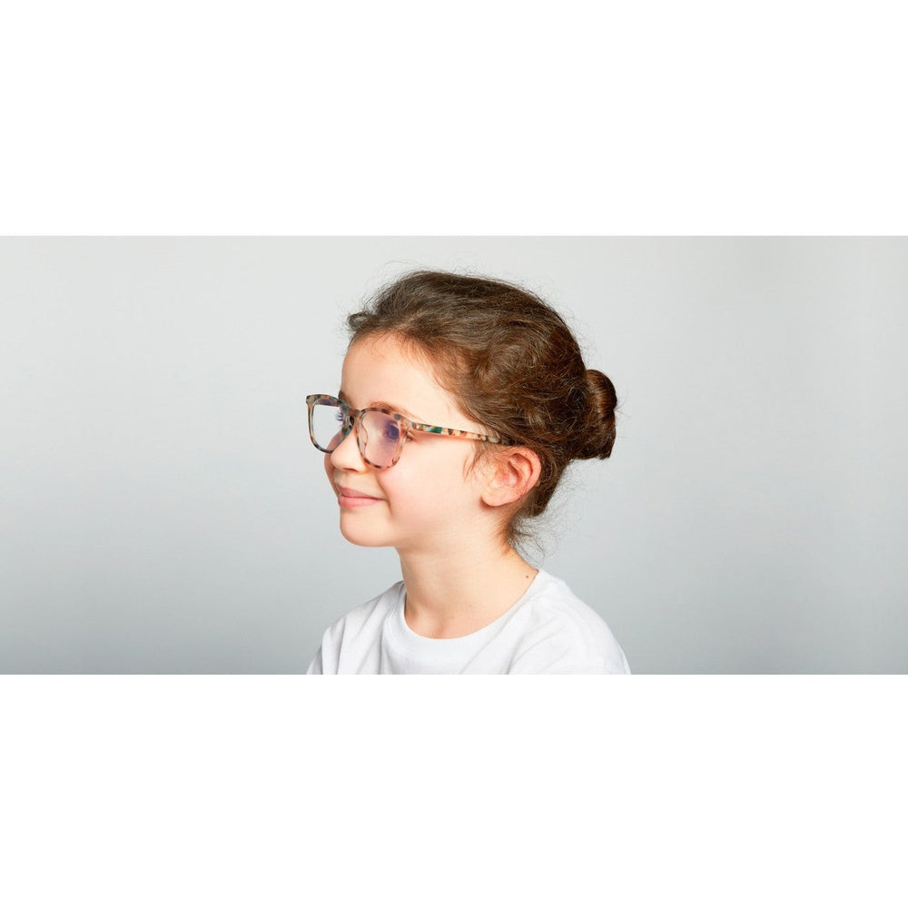 IZIPIZI Screen Junior #E Blue Tortoise kids' eyeglasses with a soft plastic frame