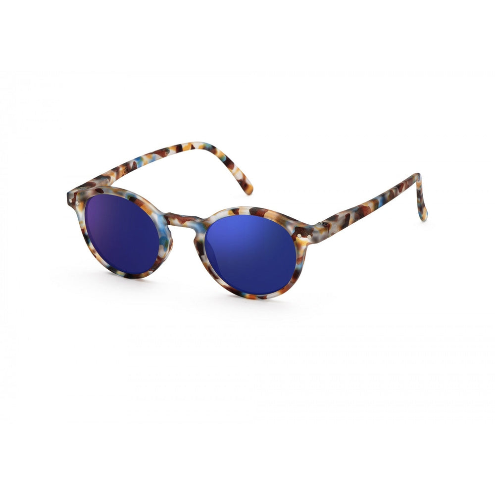 Izipizi Sun #H Blue Tortoise Mirror sunglasses for kids with blue mirrored lenses