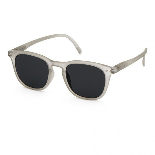 IZIPIZI Sun Junior Defty Grey sunglasses for kids with translucent grey frames and dark lenses