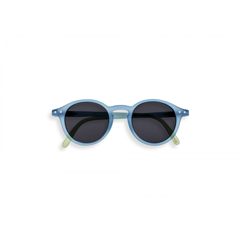 IZIPIZI Junior sunglasses blue round-frame with dark lenses and mint nose pads