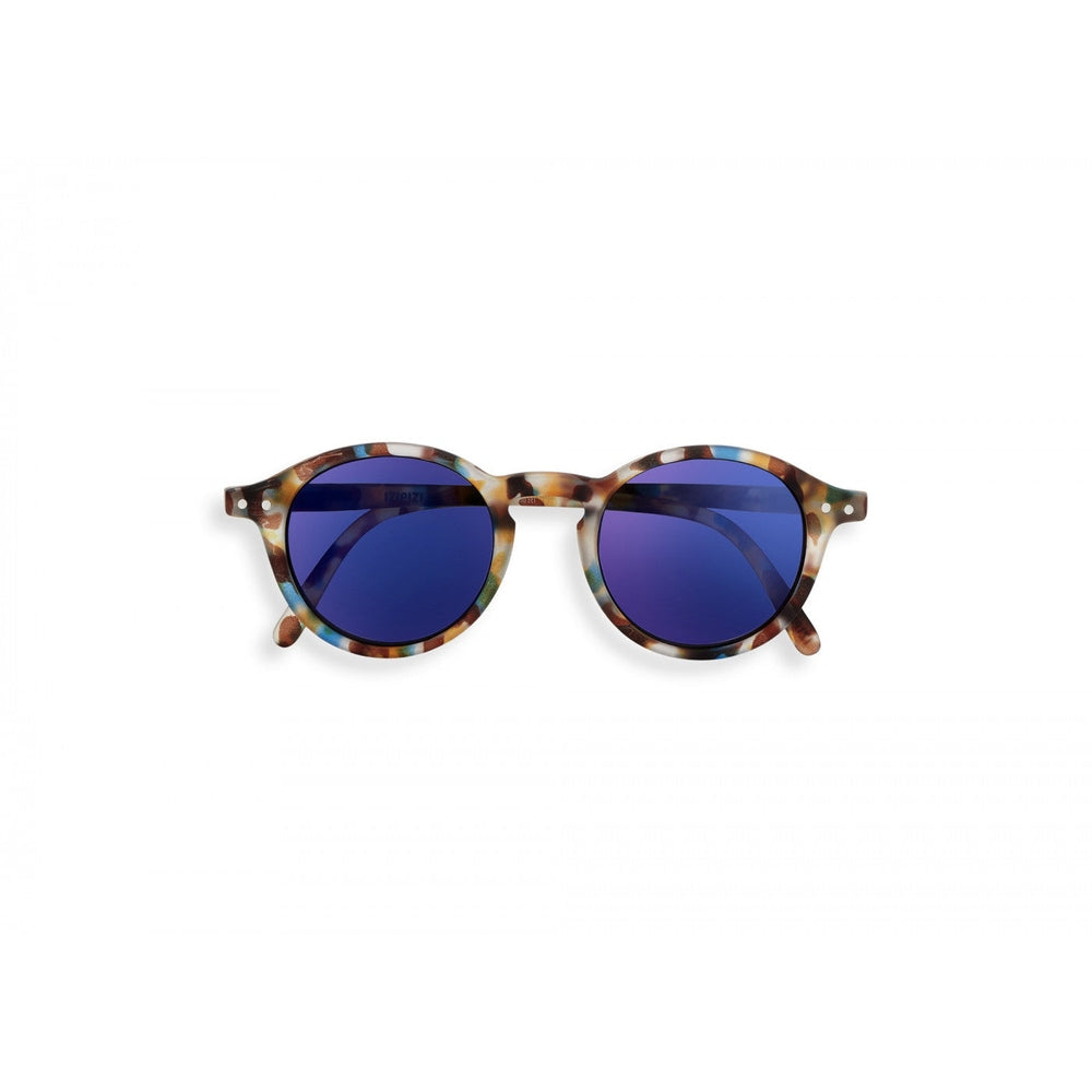 IZIPIZI Junior sunglasses #D in blue tortoise frame with blue mirror lenses
