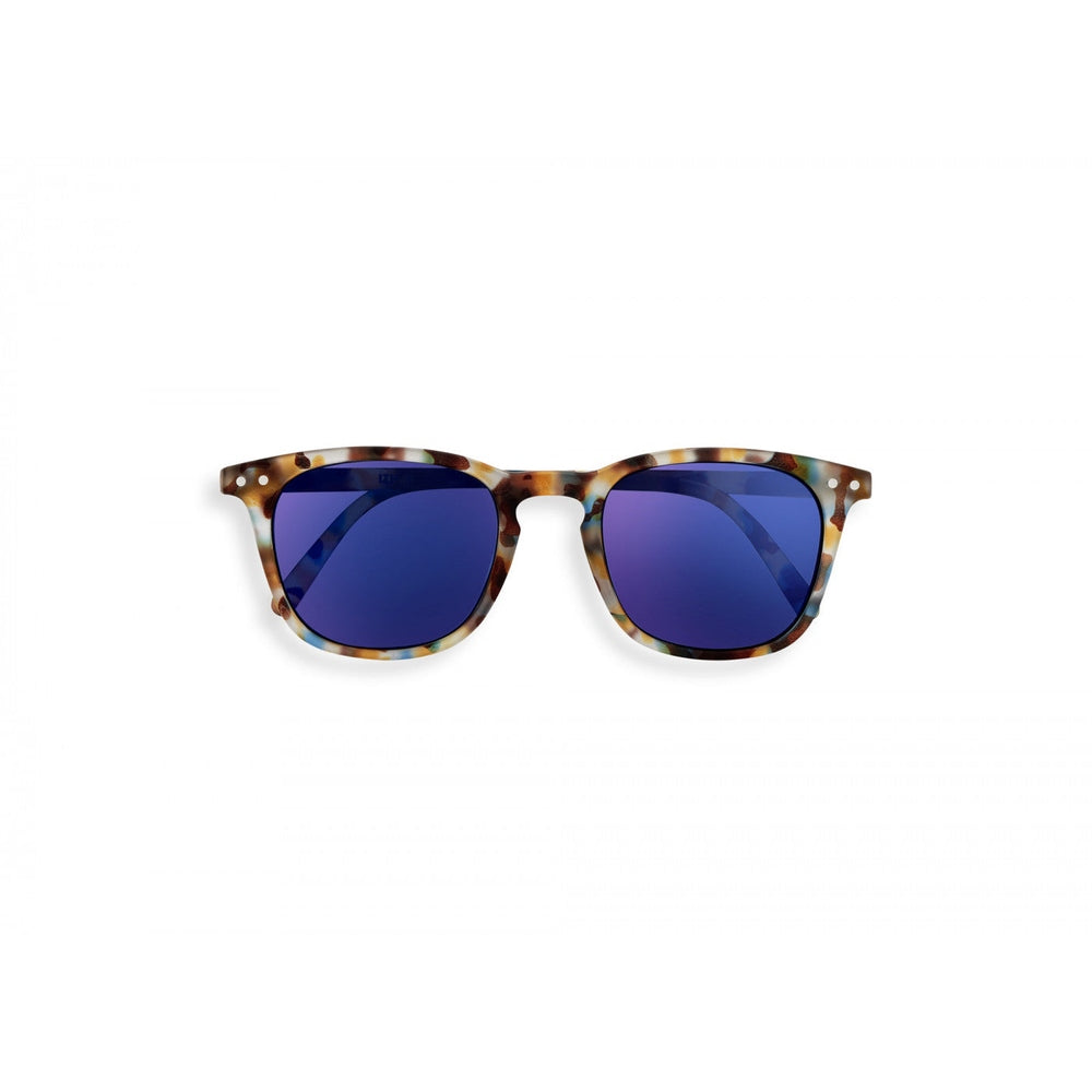 Izipizi Junior sunglasses #E blue tortoise frame with blue mirrored lenses