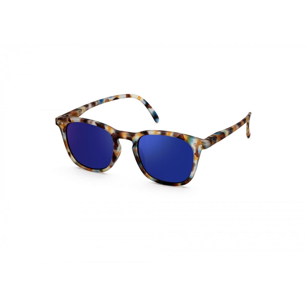 IZIPIZI Junior Sunglasses #E blue tortoise frame with blue mirrored lenses