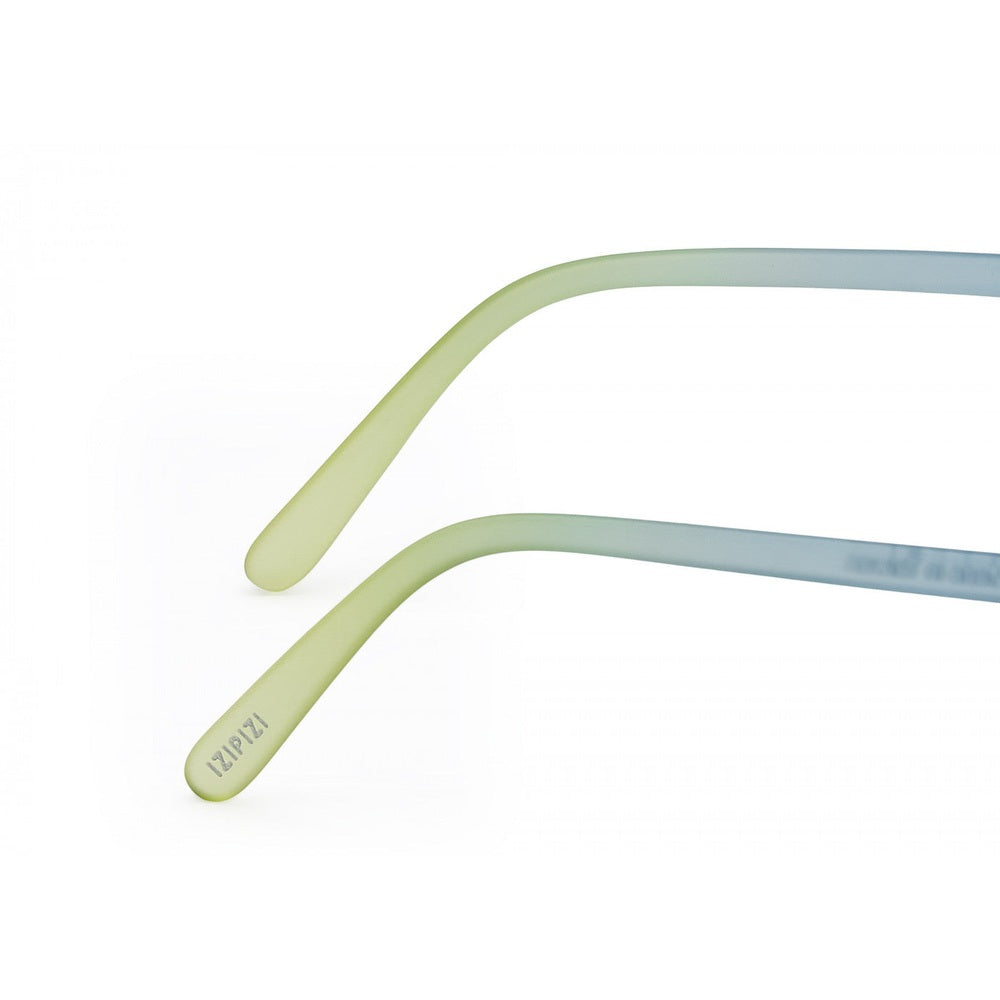IZIPIZI Sunglasses Junior #G Blue Mirage with pastel green-blue gradient temples