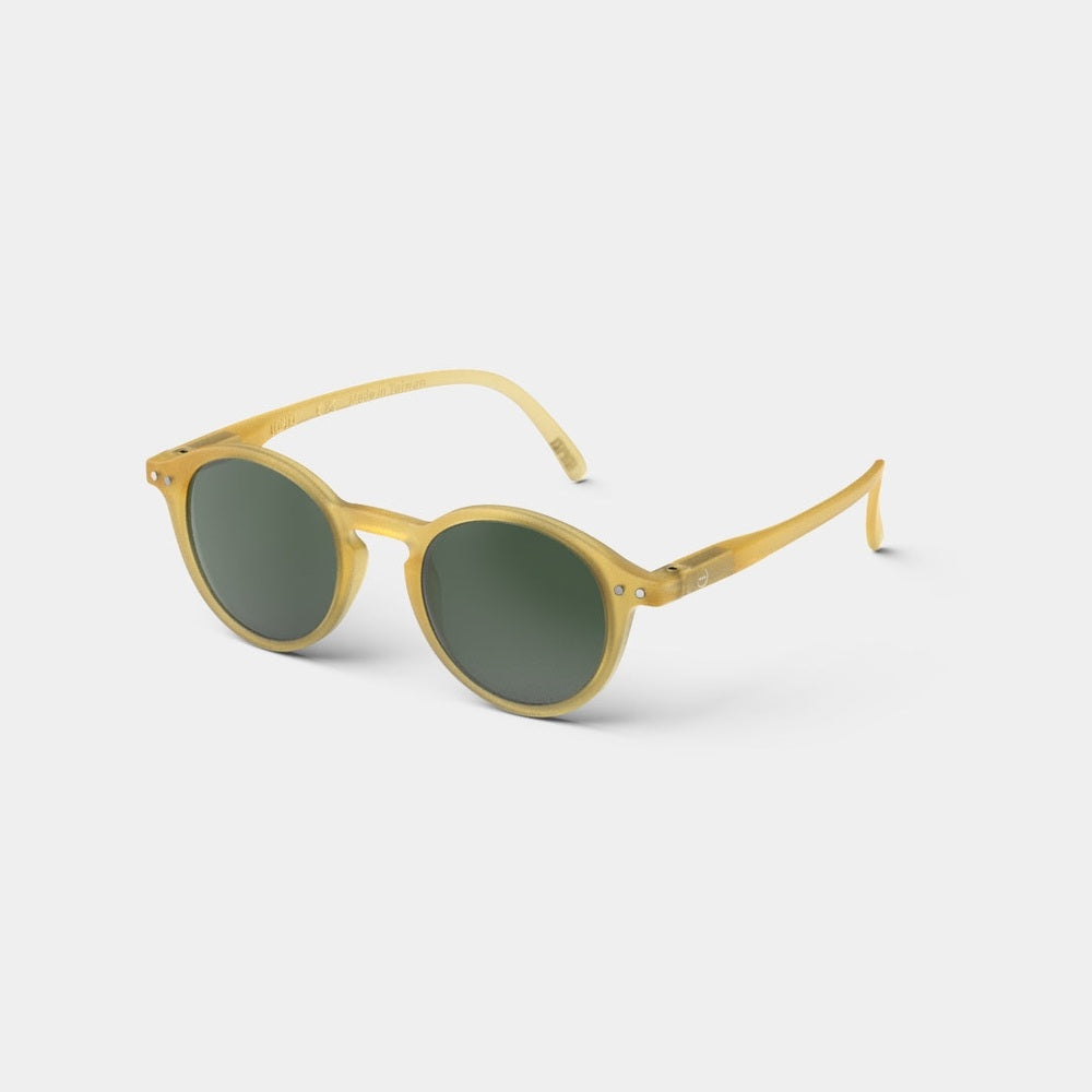IZIPIZI Junior Sunglasses #G Yellow Honey frame with green lenses
