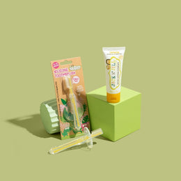 Jack N Jill Silicone Toothbrush - Stage 2 - For 12 to 24 Months - With Safety Shield