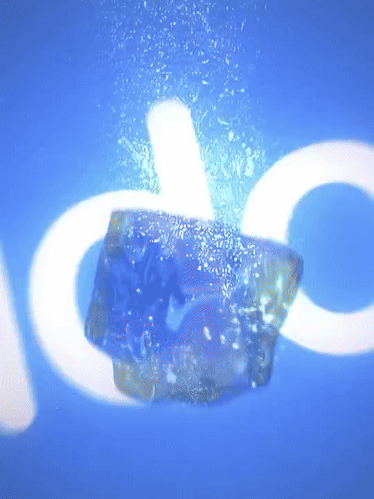 J'adore Ice Cube Squish Toy crystal clear ice cube design animated GIF