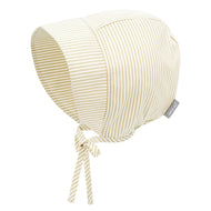 Jan & Jul Baby Bonnet Beige Stripes
