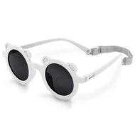 Jan & Jul Bear Sunglasses W/Black Lens - White