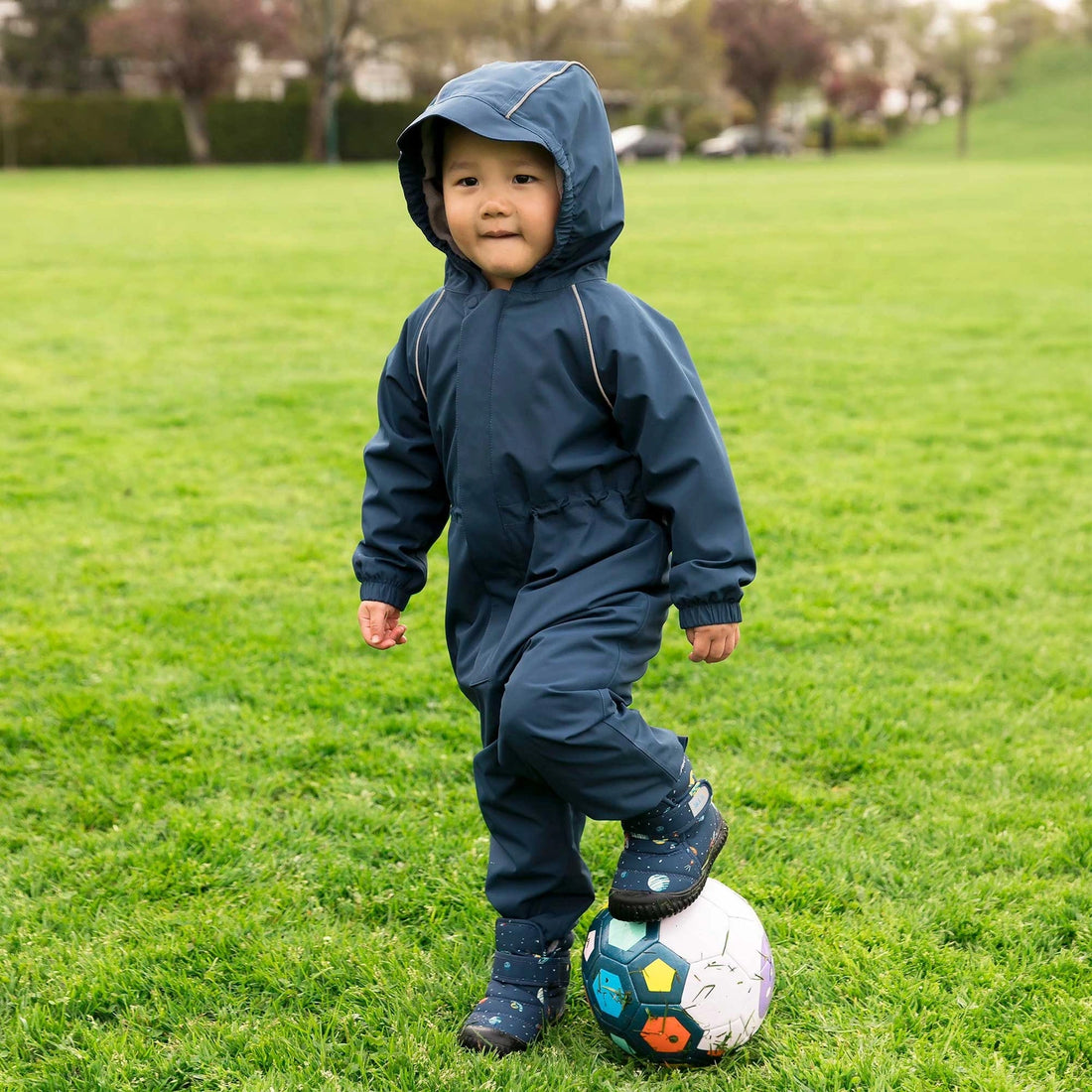 Jan & Jul Kids Insulated Ankle Boots Planet Patrol — additional outdoor view of the boots in use