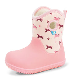 Jan & Jul Kids Lite Waterproof Boots Pink Ponies