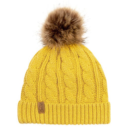 Jan & Jul Cable Knit Beanie Adult Size Mustard