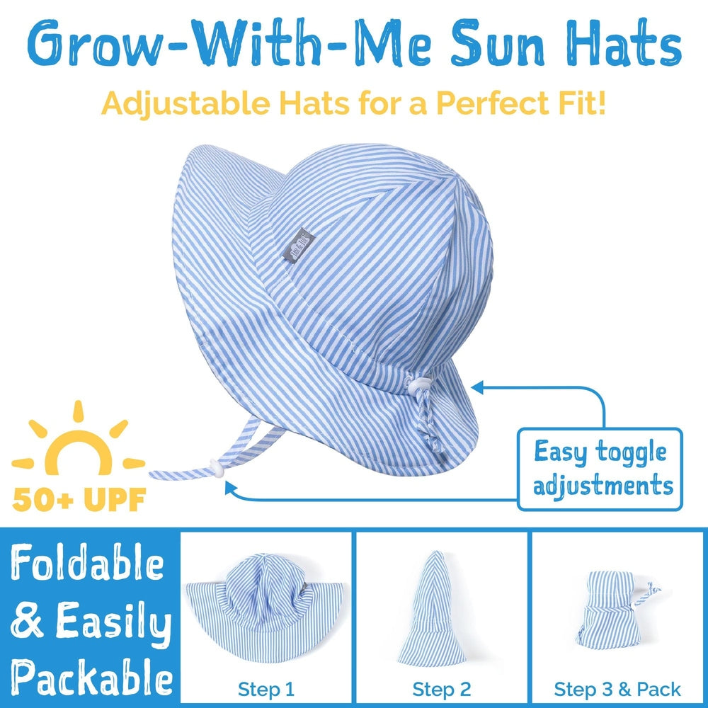 JAN & JUL Jan & Jul Cotton Floppy Hat - Pink Blossoms Adjustable toggle chin strap with foldable packable design img 5/6