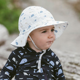 Jan & Jul Cotton Floppy Hat - Whale Tales
