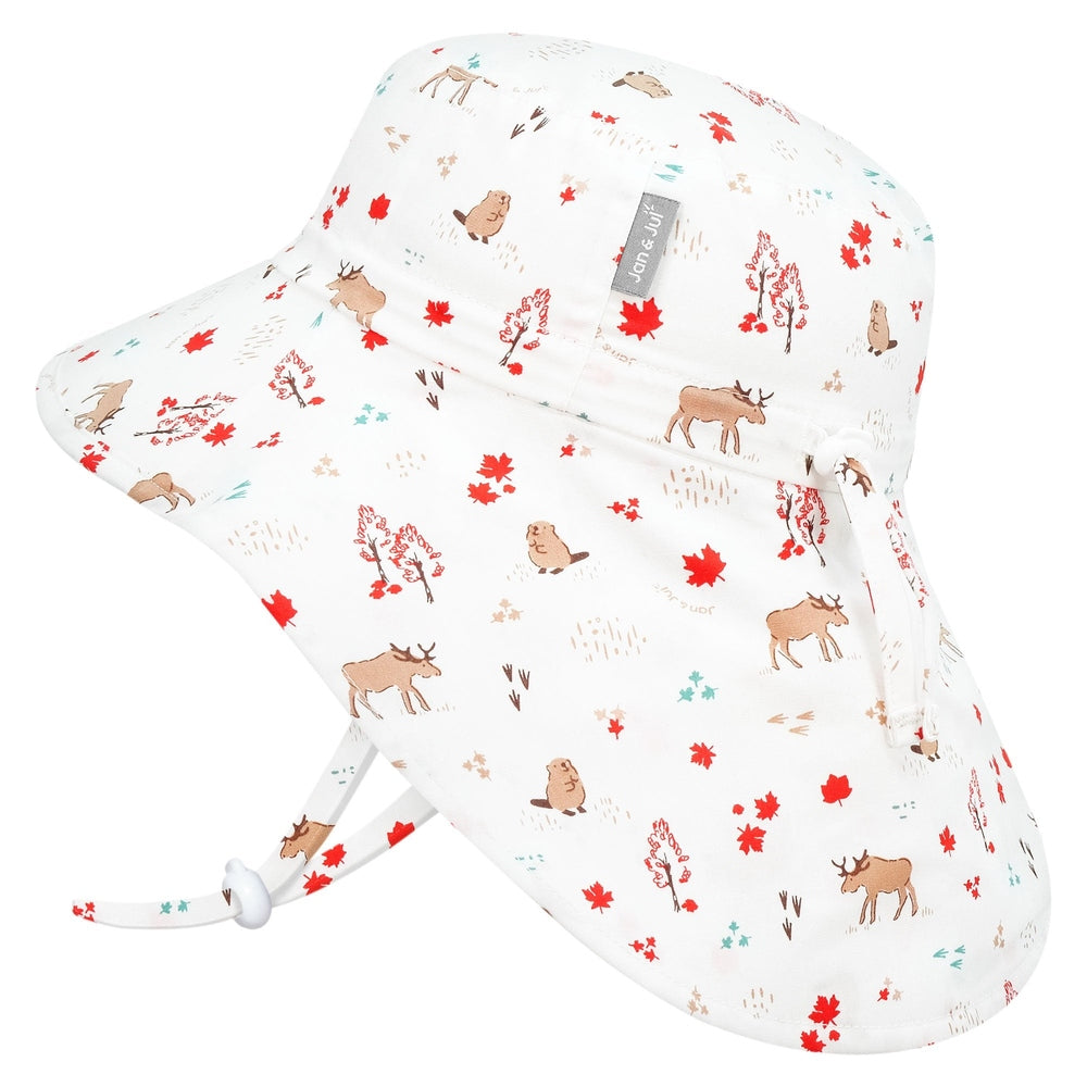 JAN & JUL Jan & Jul Cotton Xplorer Hat - Oh Canada! with legionnaire neck flap and adjustable chin strap img 1/5