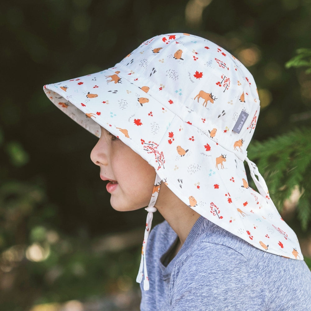 JAN & JUL Jan & Jul Cotton Xplorer Hat - Oh Canada! Wide brim with neck flap and adjustable chin ties img 2/5
