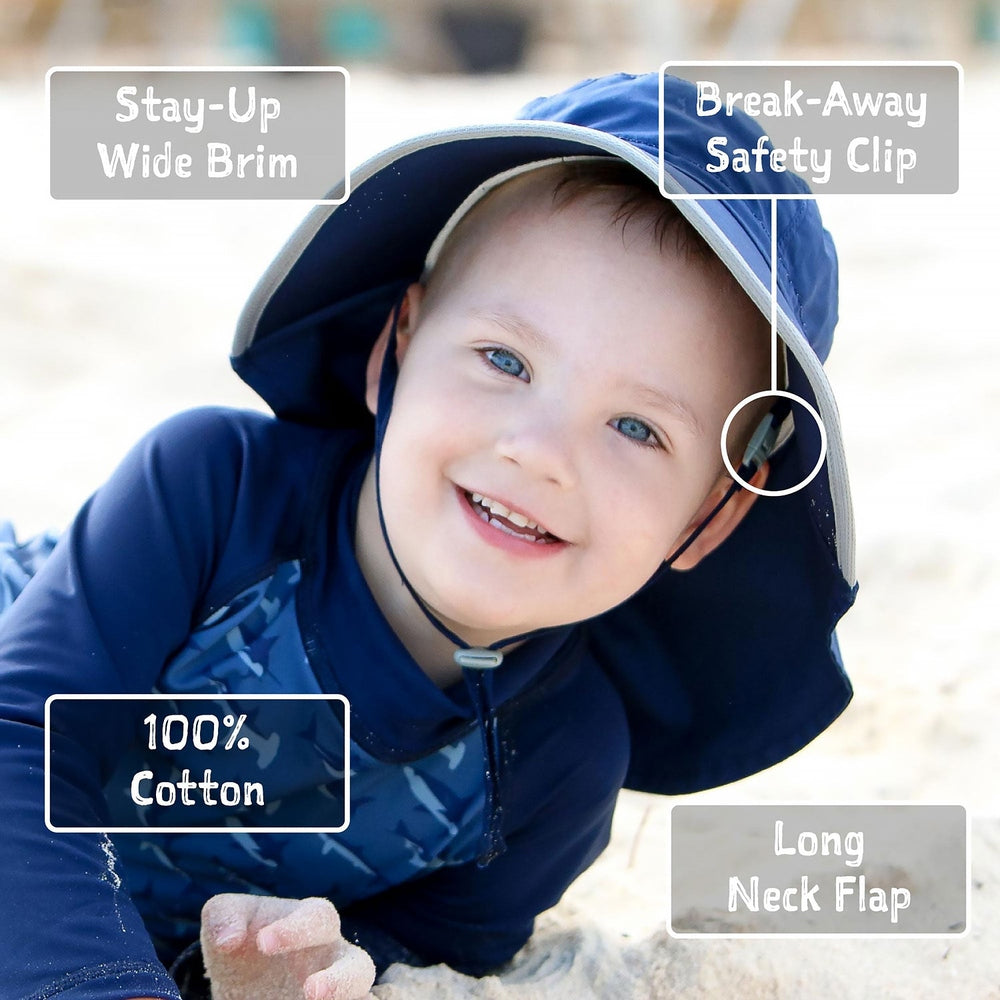 JAN & JUL Jan & Jul Cotton Xplorer Hat - Oh Canada! wide brim with neck flap and breakaway safety chin strap img 4/5