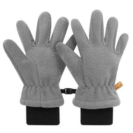Jan & Jul Kids Fleece Gloves Dark Grey