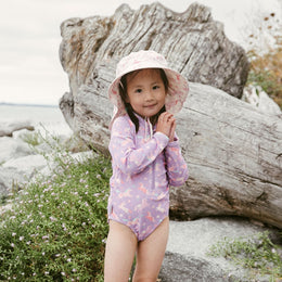 Jan & Jul Girls One Piece UV Swimsuit Purple Unicorn