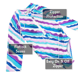 Jan & Jul Girls One Piece UV Swimsuit Purple Unicorn