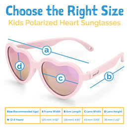 Jan & Jul Heart Sunglasses W/Aurora Lens - Soft Pink