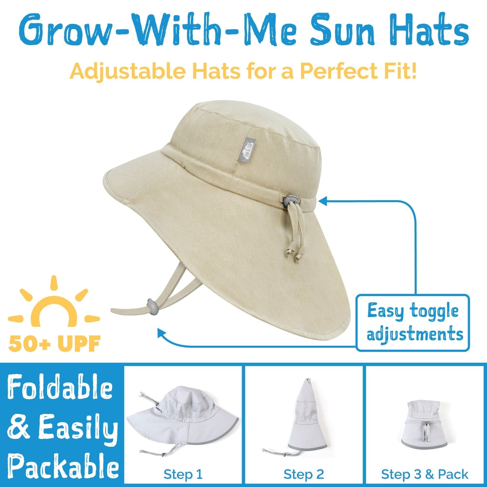 JAN & JUL Jan & Jul Kids Aqua-Dry Xplorer Hat Otter Toggle-adjustable with chin strap and wide neck flap img 4/5
