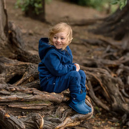 Jan & Jul Kids Fleece Jacket Navy