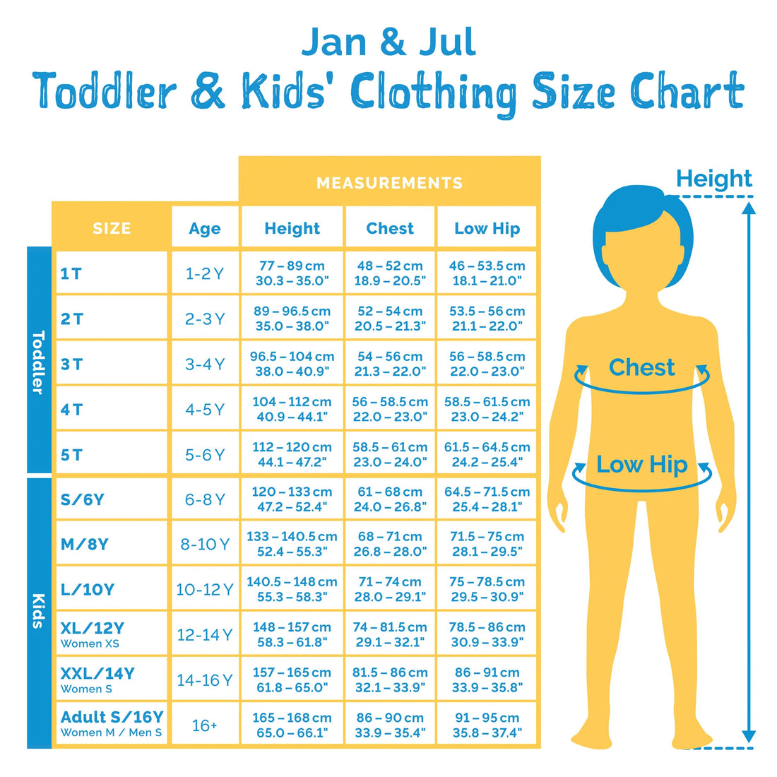Jan & Jul Kids Fleece Lined Rain Jackets Pink Ponies size chart