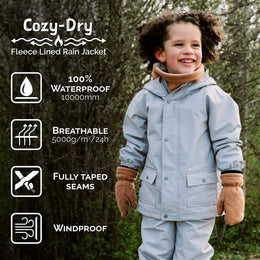 Jan & Jul Kids Fleece Lined Rain Jackets Planet Patrol