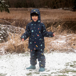 Jan & Jul Kids Fleece Lined Rain Pants Dark Navy