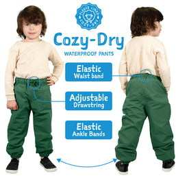 Jan & Jul Kids Fleece Lined Rain Pants Dark Navy