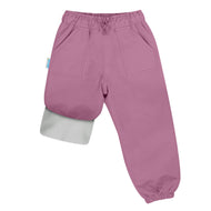 Jan & Jul Kids Fleece Lined Rain Pants Dark Plum