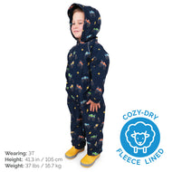 Jan & Jul Kids Fleece Lined Rain Suits Big Trucks