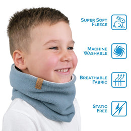 Jan & Jul Kids Fleece Neck Warmer One Size Stormy Blue