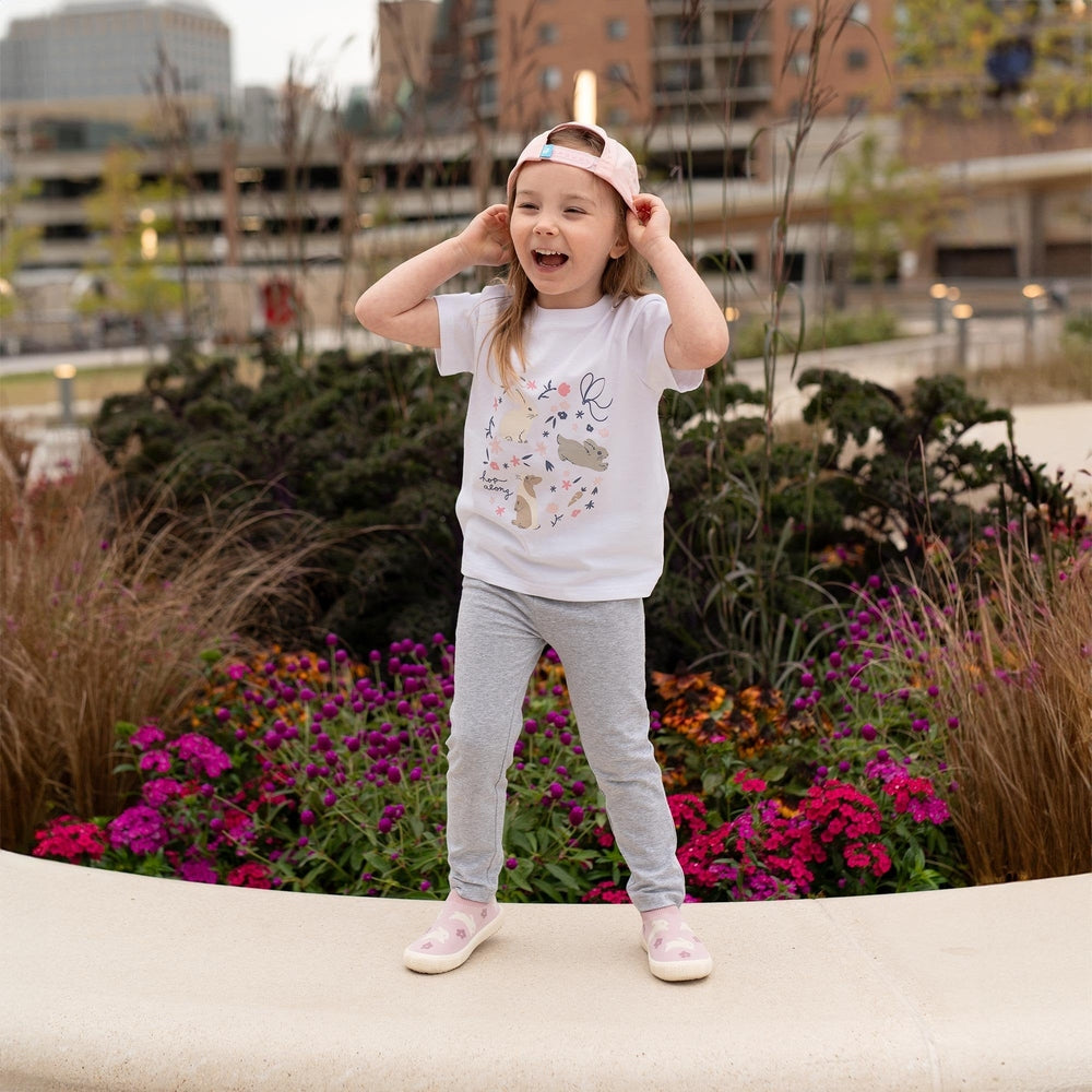 JAN & JUL Jan & Jul Kids Graphic T-Shirt Bunny Flowers short puffed sleeves with relaxed fit img 5/9