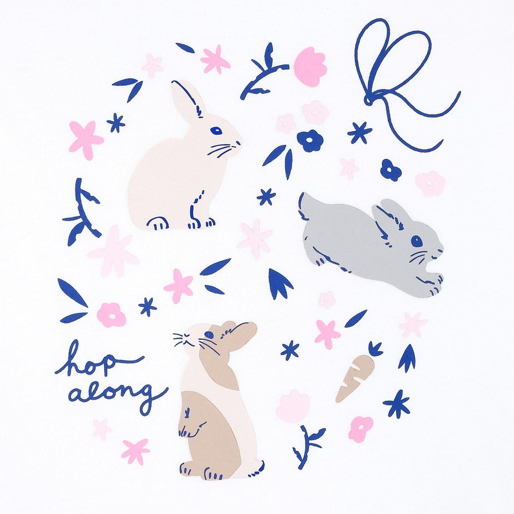 Jan & Jul Kids Graphic T-Shirt Bunny Flowers - official image 2